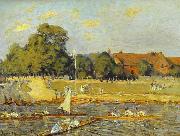 Alfred Sisley Regatta at Hampton Court, painting